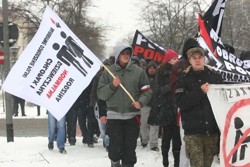 Manifestacja NOP w Szczecinie