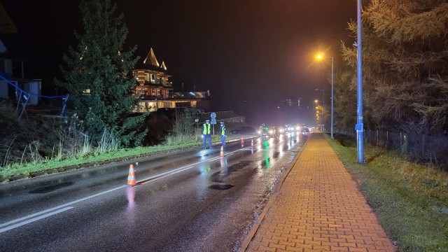 Potrącenie rowerzystki w Kościelisku