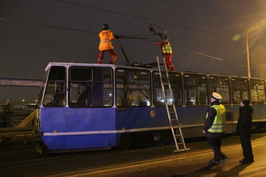 Awaria trakcji na moście Trzebnickim