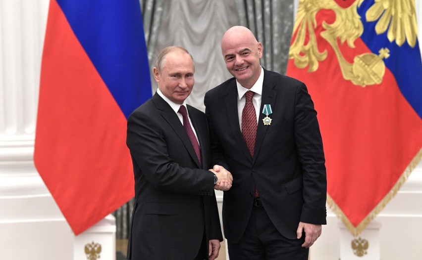 W maju 2019 roku Infantino dostał od Putina Order Przyjaźni