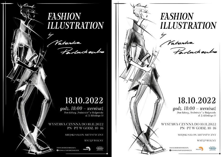Wystawa „Fashion illustration” Natashy Pavluchenko w Domu Kultury „Śródmieście” w Białymstoku