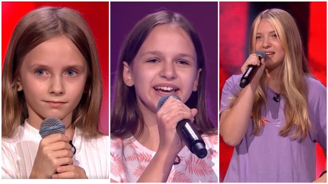 Od lewej: Lena Tylus, Oliwia Gręzak i Natalia Rabczuk z Lubelszczyzny zachwyciły jurorów „The Voice Kids Poland” podczas Przesłuchań w Ciemno