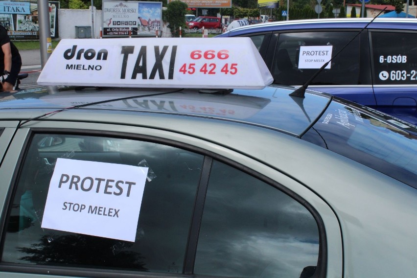 Protest taxi w Mielnie