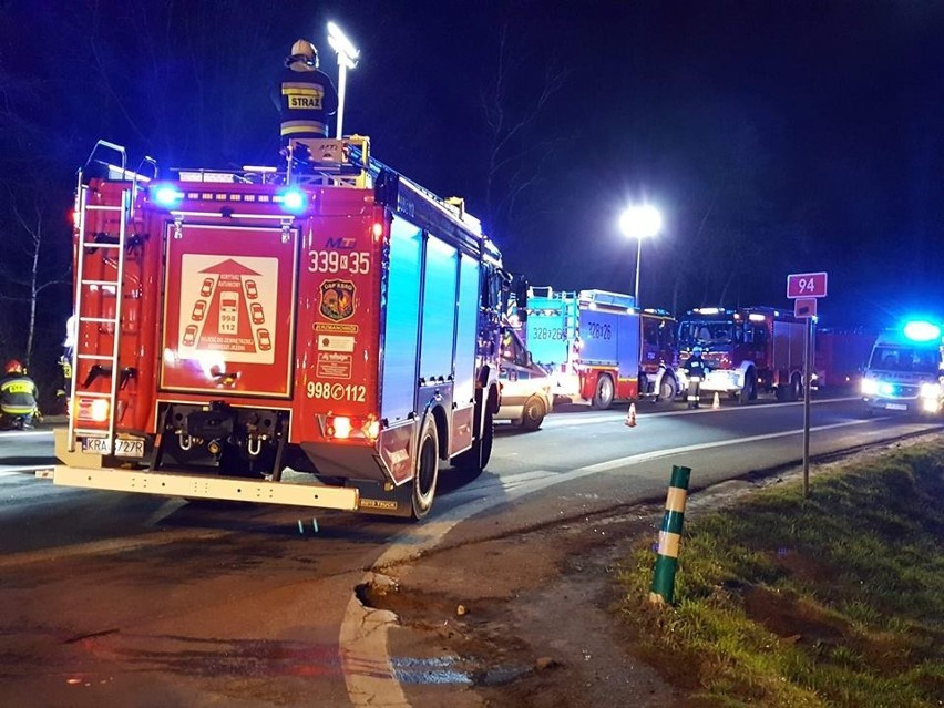 Wypadek w Jerzmanowicach. Dwie osoby zostały ranne [ZDJĘCIA]