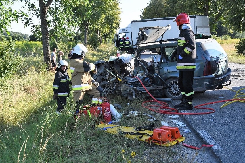 Na miejscu czwartkowego wypadku.