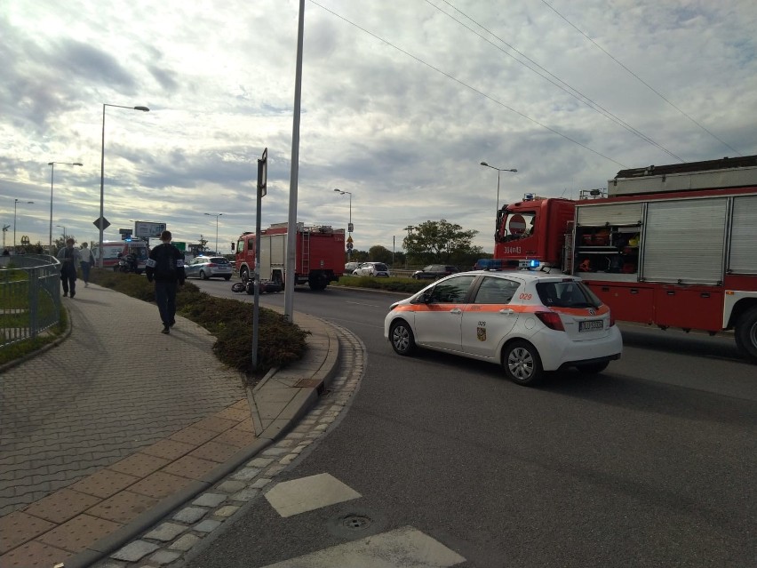 Wypadek na Strzegomskiej. Nie żyje motocyklista