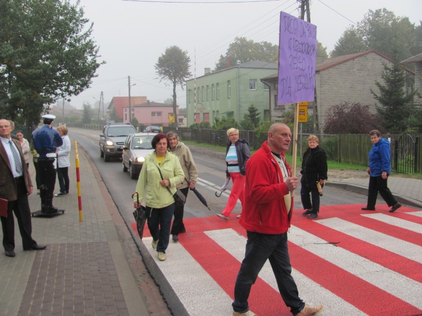 Blokada drogi w Rększowicach