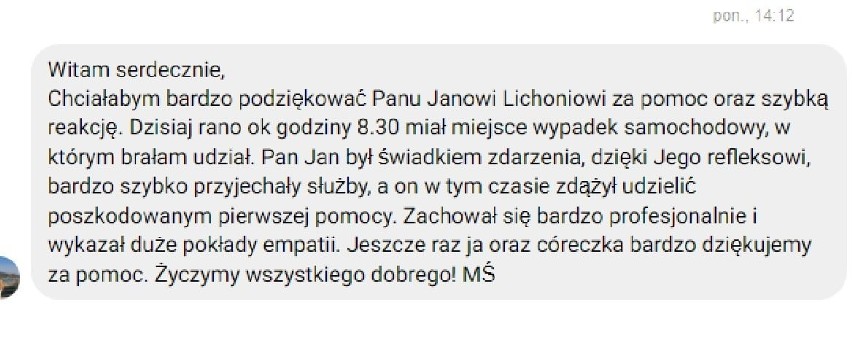 Kraków. Miała wypadek z dzieckiem, podziękowała strażnikowi za reakcję