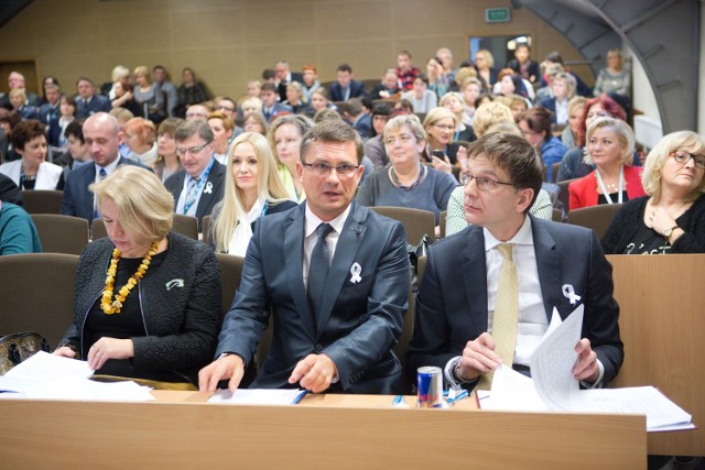 W konferencji wzięli udział m.in. sędziowie: dr Przemysław Banasik z SO w Gdańsku (z prawej) i Dariusz Ziniewicz z SO w Słupsku.