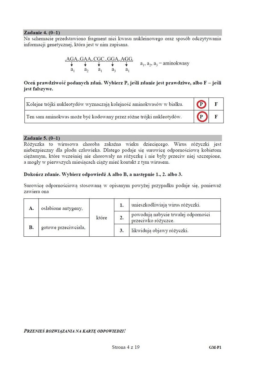 Egzamin gimnazjalny 2017. ODPOWIEDZI Przyroda. Geografia,biologia,chemia,fizyka