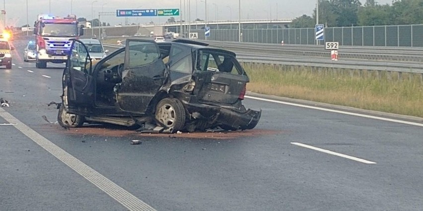 Wypadek na autostradzie A4 w Woli Małej, w powiecie...