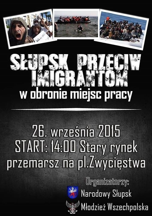 W sobotę marsz antyimigrancki w Słupsku.