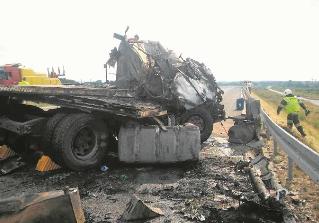 26 czerwca 2016 roku. Wypadek na autostradzie pod Tarnowem