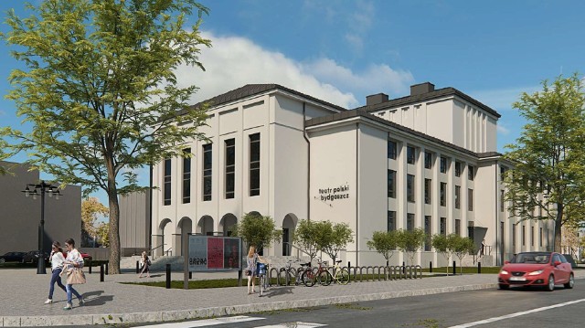 Modernizacja nie wpłynie znacząco na zmianę wyglądu zewnętrznego starej części Teatru Polskiego w Bydgoszczy. Elewacja budynku zostanie ocieplona, kolorystyka obiektu pozostanie ta sama