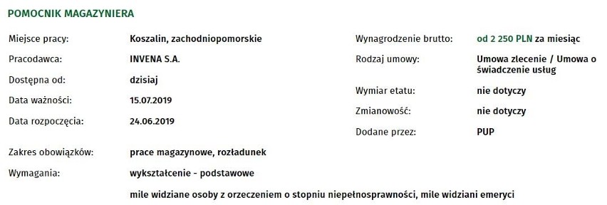 Oto najnowsze oferty pracy w Koszalinie. Szukasz pracy?...
