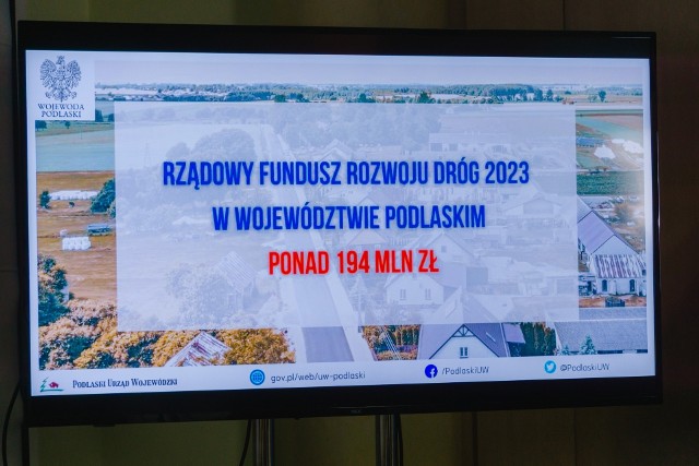 W 2023 roku Rządowy Fundusz Rozwoju Dróg wesprze podlaskie samorządy kwotą 194 mln zł.