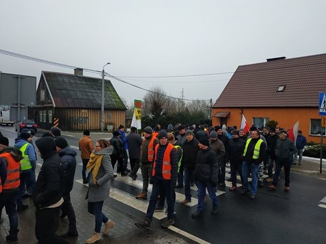 Protest rolników w miejscowości Rychnowy [28.01.2019]