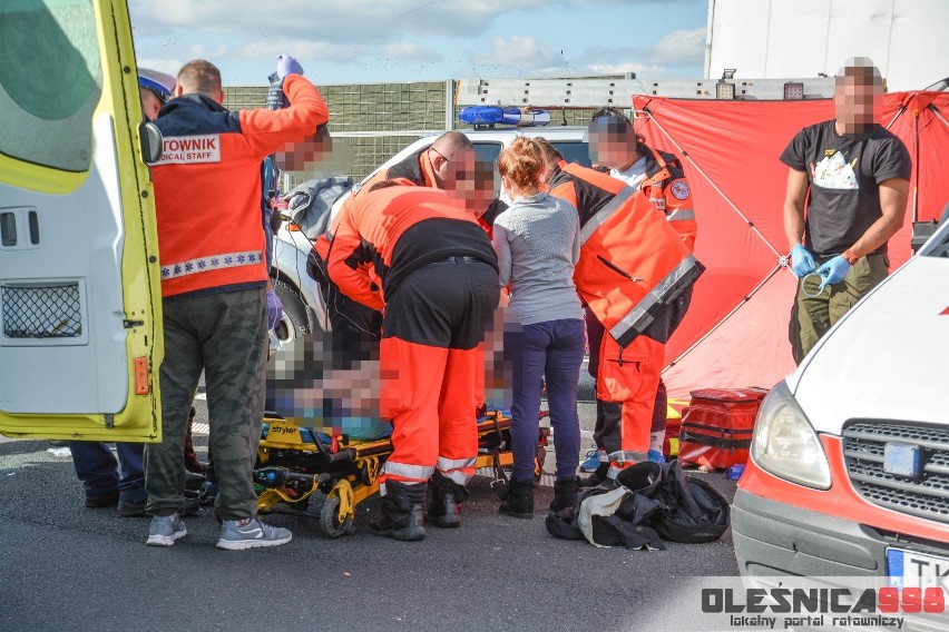 Wypadek na S8. Reanimacja motocyklisty trwała godzinę! (ZDJĘCIA)
