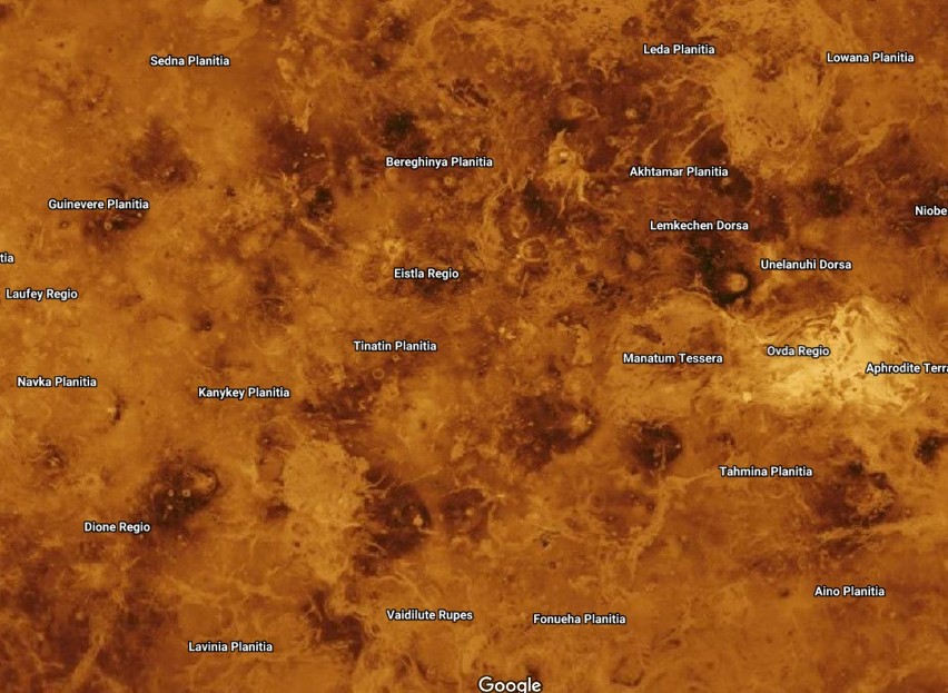 Nowości w Google Maps - Wenus