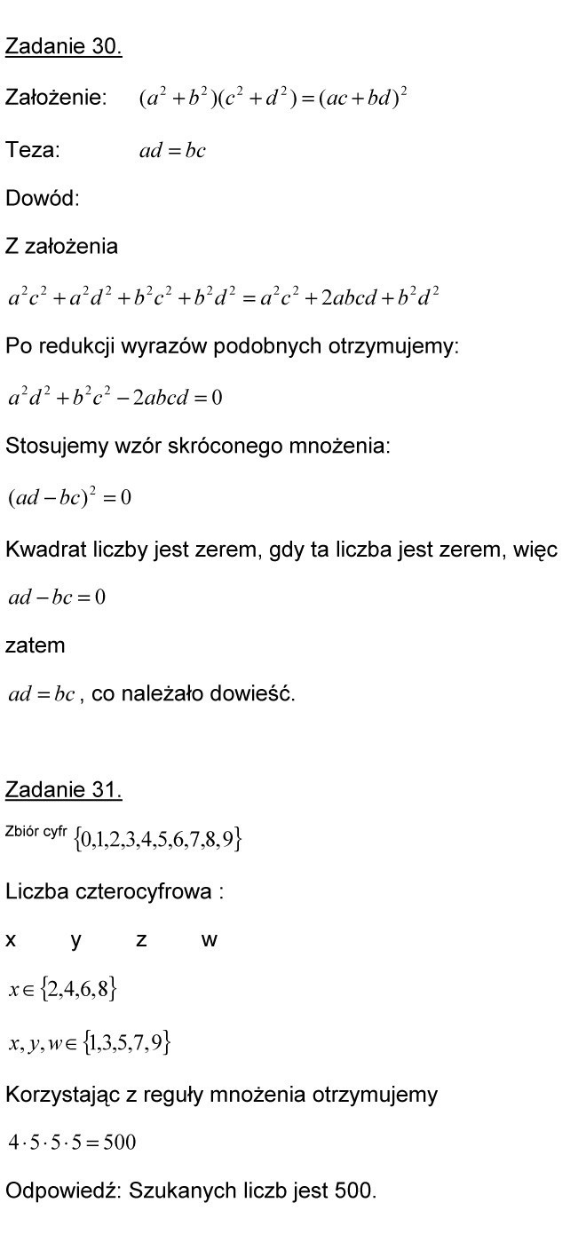 Matura próbna z matematyki 2011 - odpowiedzi (cz. 3)