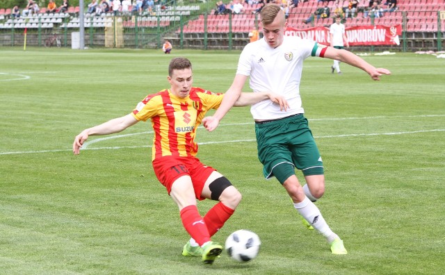 Tak Mateusz Sowiński zdobywał pierwszego gola w meczu ze Śląskiem Wrocław