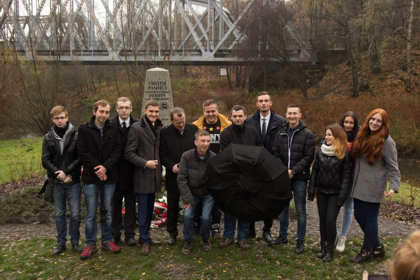 Sosnowiec: uroczystości na Trójkącie Trzech Cesarzy z okazji 11 Listopada [ZDJĘCIA]