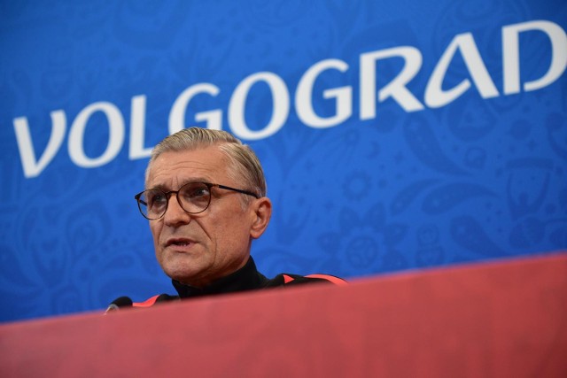 27.06.2018 wolgogradkonferencja prasowa i trening  reprezentacji polski w na stadionie wolgograd arena pabiedynz adam nawalka poland national team press conference and training session in volgogradfot. bartek syta / polska press