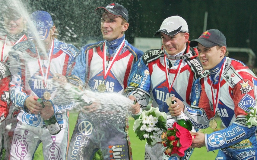 Od lewej: Jason Crump, Tomasz Gapiński, Hans Andersen, Jarosław Hampel