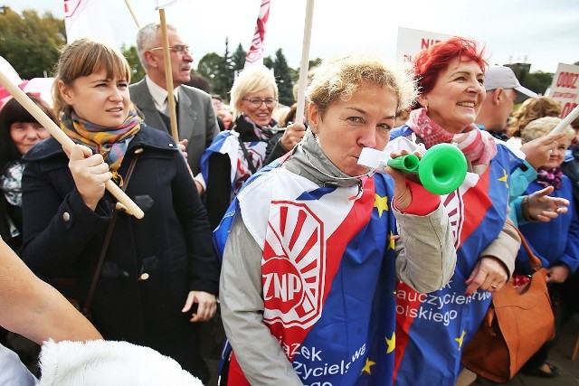 Protest nauczycieli we Wrocławiu