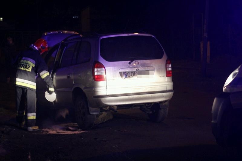 Wypadek w Świniarach. Opel wiozący 7 osób wypadł z drogi i uderzył w audi (ZDJĘCIA)