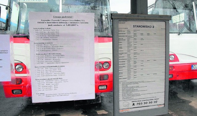 Z inowrocławskiego dworca KPTS odjeżdża coraz mniej autobusów