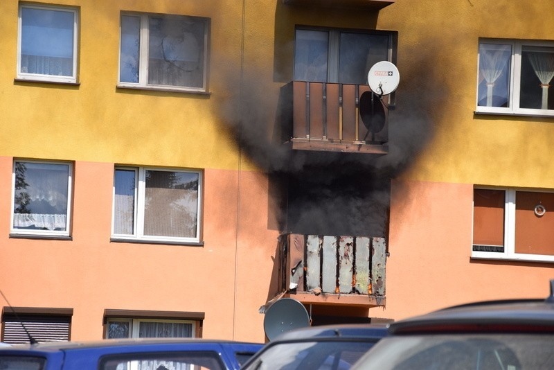 Pożar wybuchł na balkonie