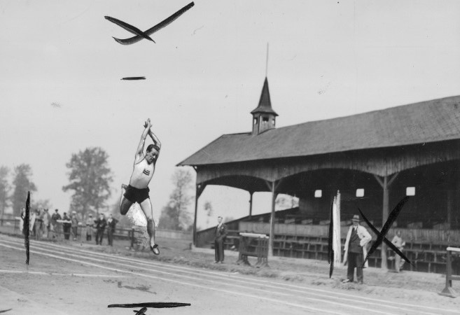 Stadion wojskowy (WKS Wawel) w Krakowie, czerwiec 1929 r....