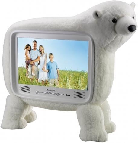 Miś Polarny jako telewizorTelewizor HANNspree Novelty model Miś Polarny