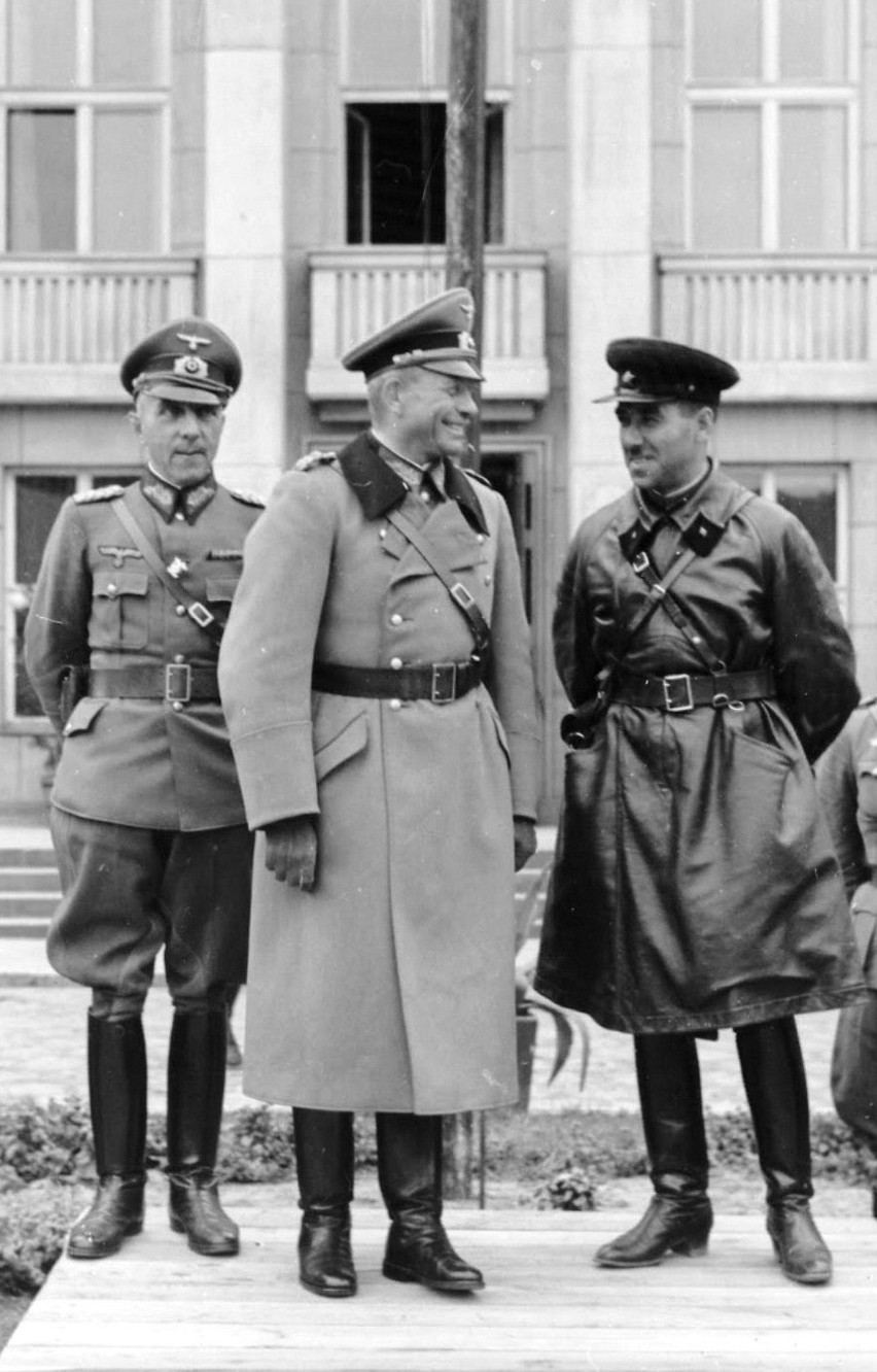 Generał Mauritz von Wiktorin, gen.Heinz Guderian i kombryg...