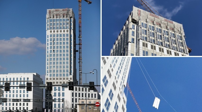 Kraków. Kończą zmieniać szkieletora w Unity Tower. Są już na ostatnim piętrze [ZDJĘCIA]