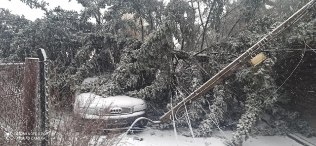 Zamiecie śnieżne i burze w województwie śląskim. Strażacy interweniowali ponad 200 razy w regionie