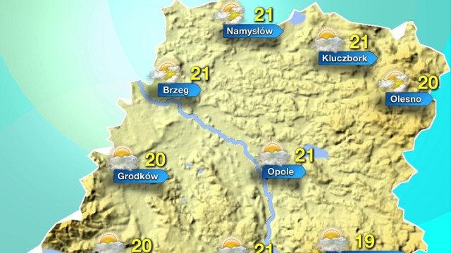 Pogoda na jutro (19 kwietnia 2014) - województwo opolskie