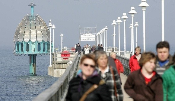 Gondola nie może zanurzać się podczas sztormów i zalodzenia. Na zdjęciach gondola w Zinnowitz. Taka sama ma stanąć w Międzyzdrojach.