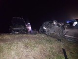 Czołowe zderzenie z BMW w Przyborowicach. Dwie osoby ranne