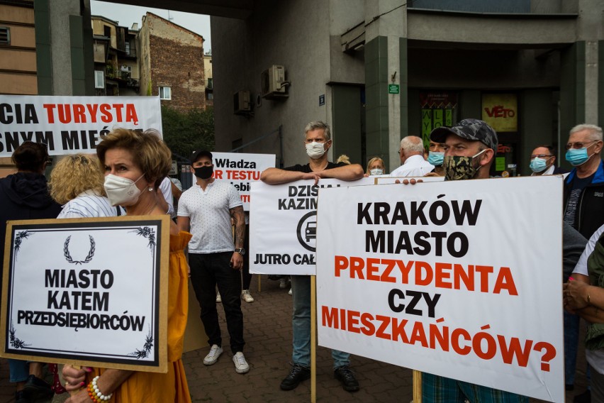 Protest mieszkańców Krakowa.