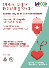 Chrzanów. Przyjdź i oddaj krew. Przy centrum handlowym Max zaparkował Krwiobus