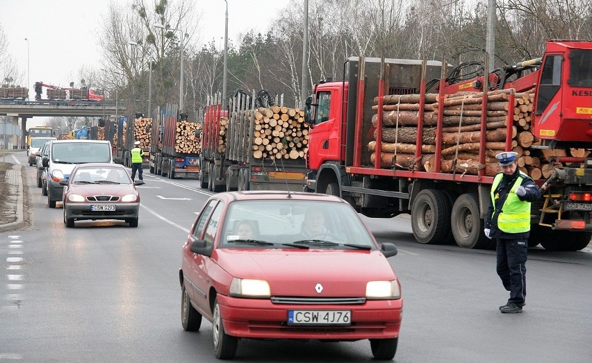 Protest dostawców drewna dla Mondi Świecie