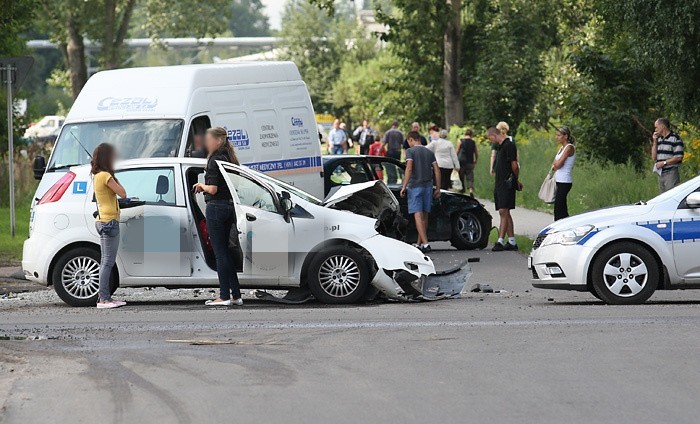 Wypadek na skrzyżowaniu Zielonej i Słonecznej