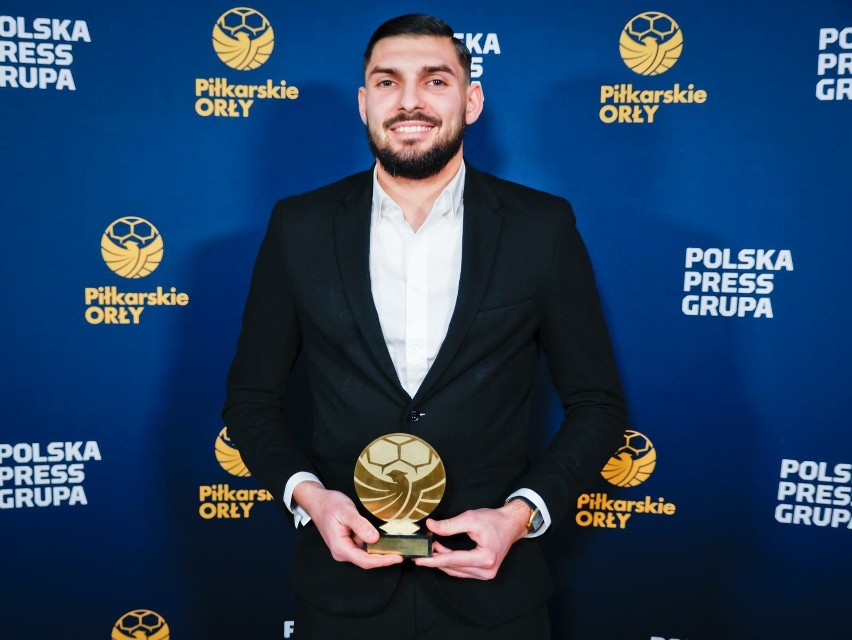 Patryk Perliński odebrał nagrodę "Piłkarskich Orłów" podczas...