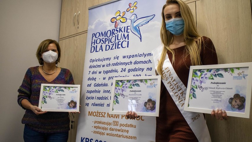 #KORONAZGŁOWY. Gdańska finalistka Miss Polonia 2020 odwiedziła hospicjum