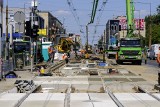 Trwa przebudowa torowiska na ul. Głogowskiej w Poznaniu. Od 12 lipca wejdą ważne zmiany w organizacji ruchu