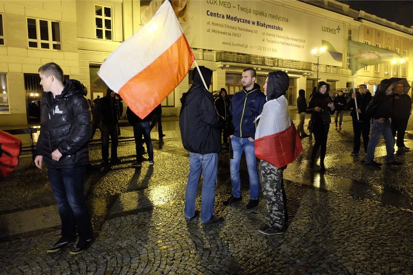 Rynek Kościuszki. Manifestacja Polacy przeciw imigrantom (zdjęcia, wideo)