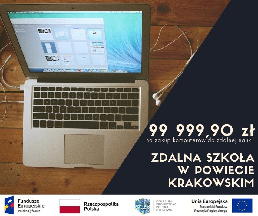 Zdalne nauczanie w powiecie krakowskim. Są dotacje na komputery dla uczniów oraz nauczycieli