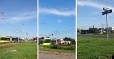 Wypadek na skrzyżowaniu Konstytucji 3 Maja i Ligi Polskiej w Toruniu. Samochód osobowy zderzył się z tramwajem [zdjęcia]